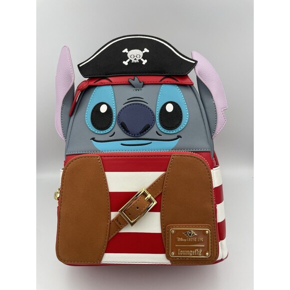 RARE EXCLUSIVE Pirate Stitch Loungefly Backpack Disney Cruise Line Never Used - Picture 1 of 12